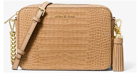 michael kors blue crocodile bag|Michael Kors crocodile purse.